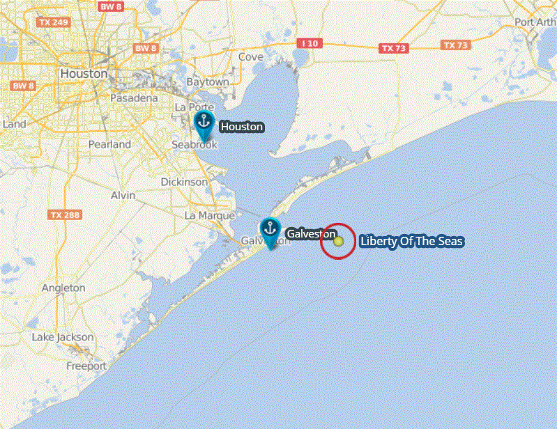 Liberty of the Seas position