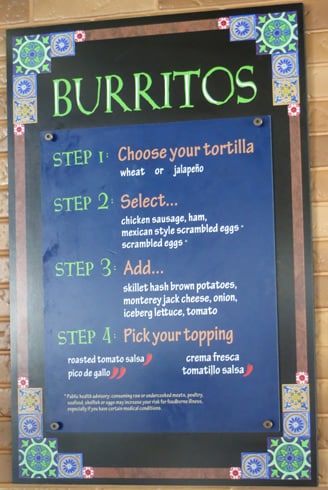 BlueIguana breakfast menu