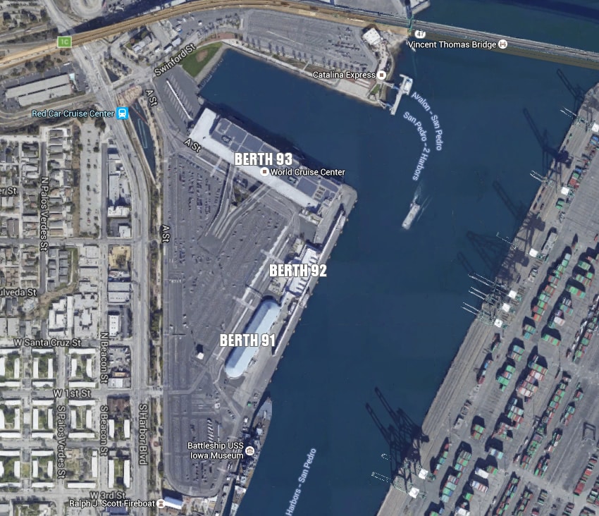 map of los angeles cruise terminal