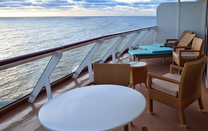 Cruise ship balcony