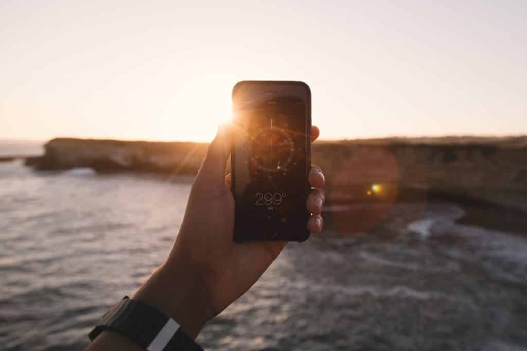 Cell phone with waves