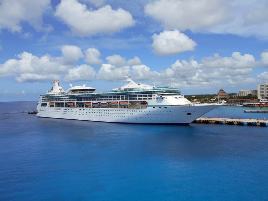 Ship at port in Cozumel