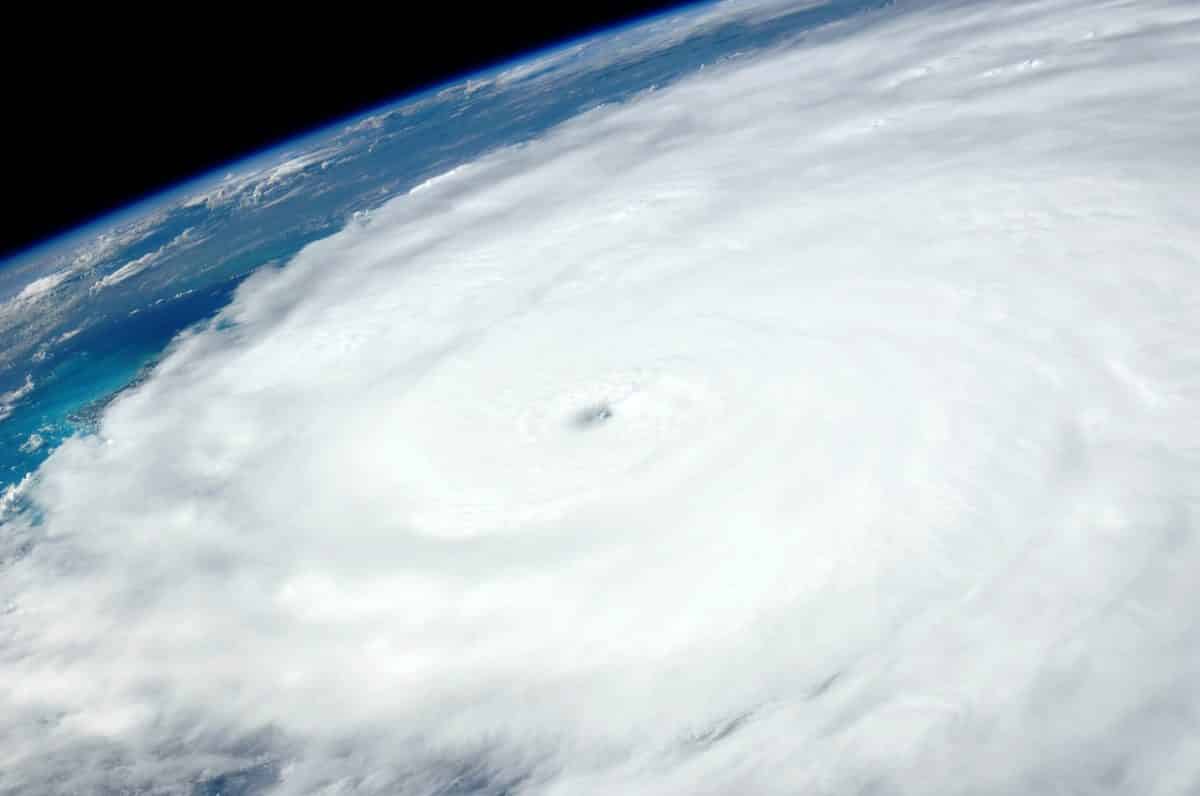 Satellite view of hurricane