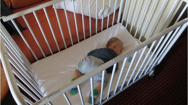 baby sleeping in crib