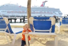 Cruising with a Baby: What to Know From Someone Who’s Done It Baby next to cruise ship