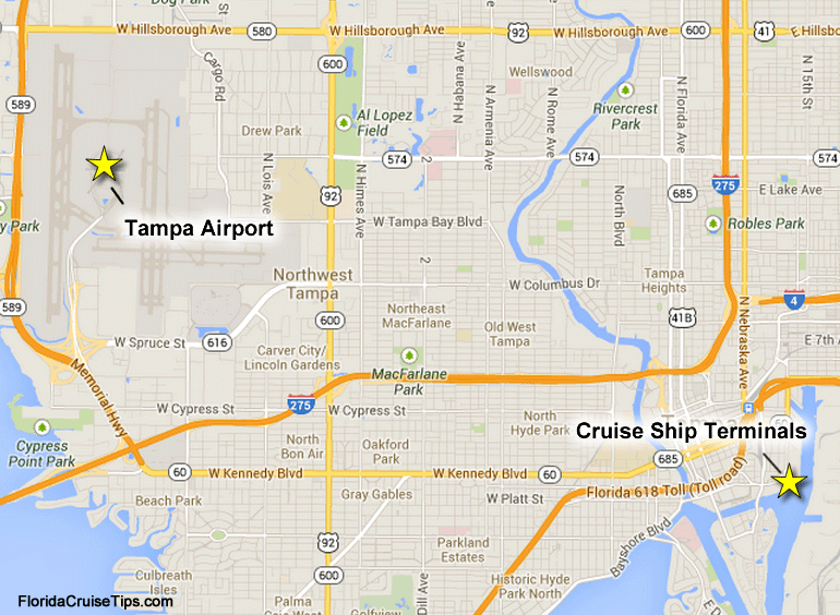 getting to the tampa cruise port (port transportation