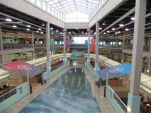Overhead view of check-in
