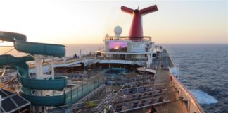 Cruzely Awards: Best Cruise Line for First Timers Carnival ship at sunset