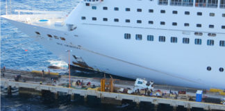 Exclusive: Photos of Damage to MSC Armonia After Pier Hit Damage to hull of the MSC Armonia cruise ship