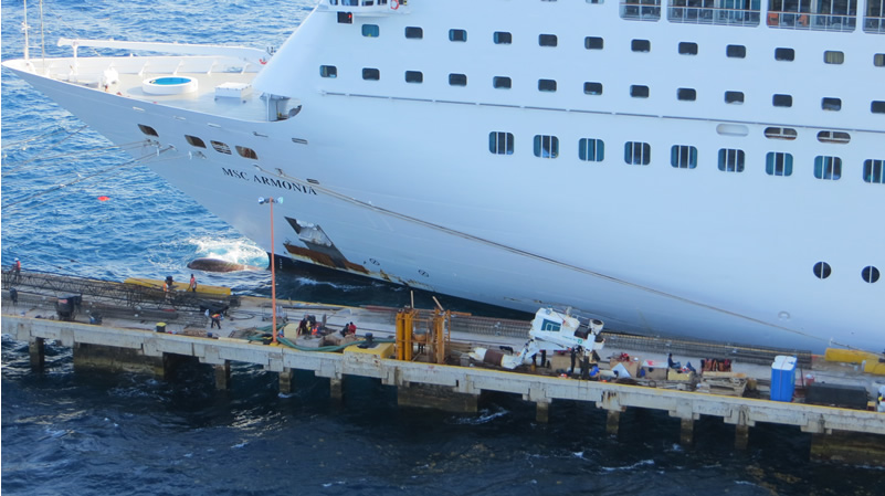 Exclusive Photos Of Damage To Msc Armonia After Pier Crash Cruzely Com