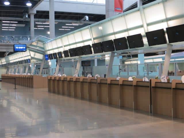 Check-in counters