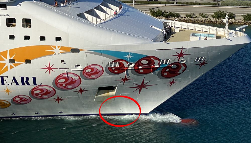 bulbous bow on a ship