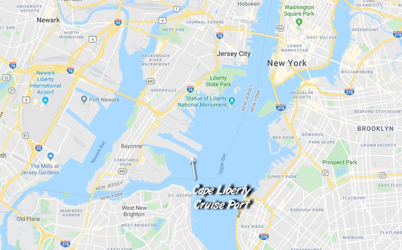 closest airport to cape liberty nj cruise port
