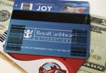 Everything About Cruise Ship Gratuities for 2025 (Amounts, Etiquette, and More) Ship keycard on top of cash money