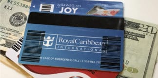 Everything About Cruise Ship Gratuities for 2026 (Amounts, Etiquette, and More) Ship keycard on top of cash money