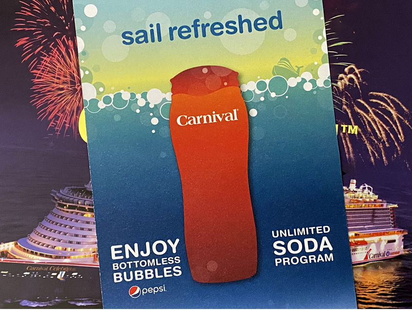 carnival cruise soda cost