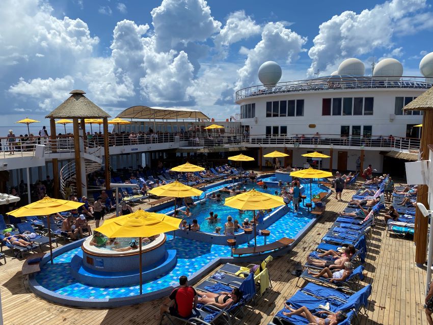 Pool deck on Carnival Ecstasy