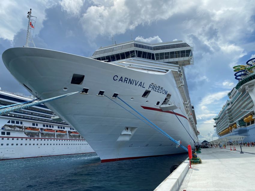 carnival cruise ship on fire