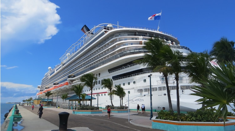 Carnival Horizon docked in Nassau