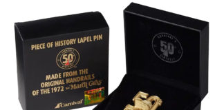 Carnival Rolls Out 50th Anniversary Collection to Buy Online Lapel pin from Carnival