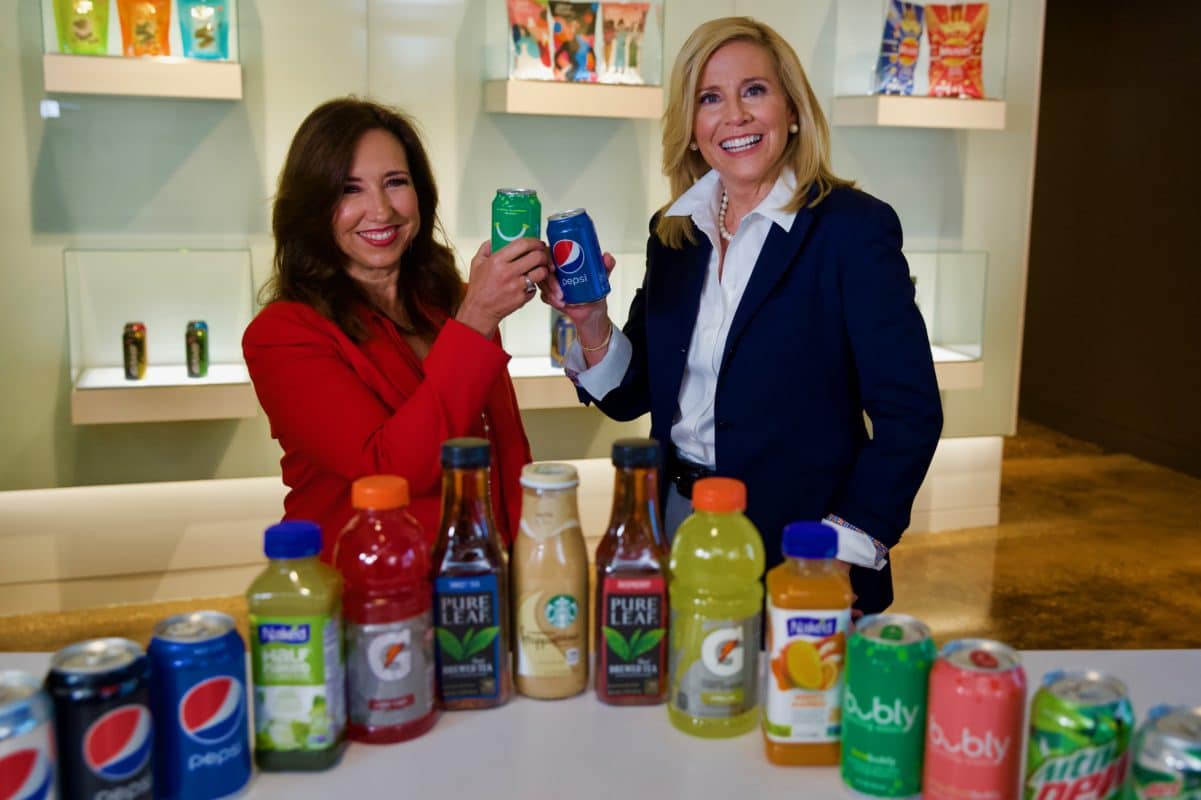 Carnival and PepsiCo CEO toasting