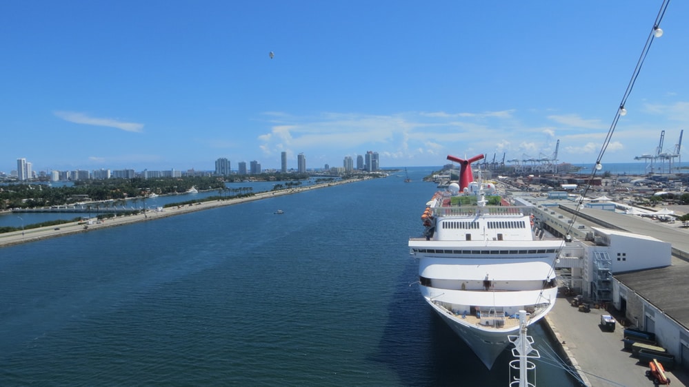 Carnival cruise ship at Port of Miami