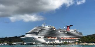 HALF of Carnival’s U.S. Fleet Now in Operation Carnival Vista docked in Roatan