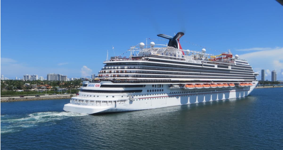 Carnival Vista leaving Port of Miami