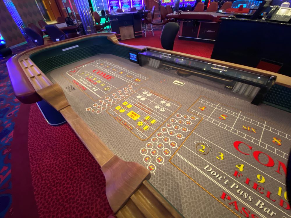 Craps table in a casino