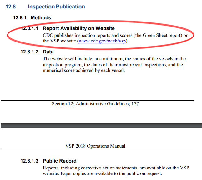 CDC Vessel Sanitation Program Manual