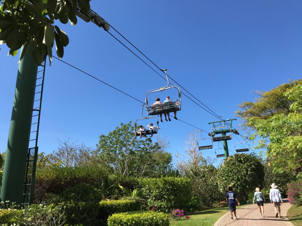 Chair lift in Roatan