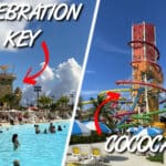 Celebration Key vs. CocoCay: 8 Major Differences Between the Two Private Islands Photo with Celebration Key on one side and CocoCay on another