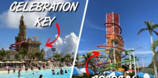Celebration Key vs. CocoCay: 8 Major Differences Between the Two Private Islands Photo with Celebration Key on one side and CocoCay on another
