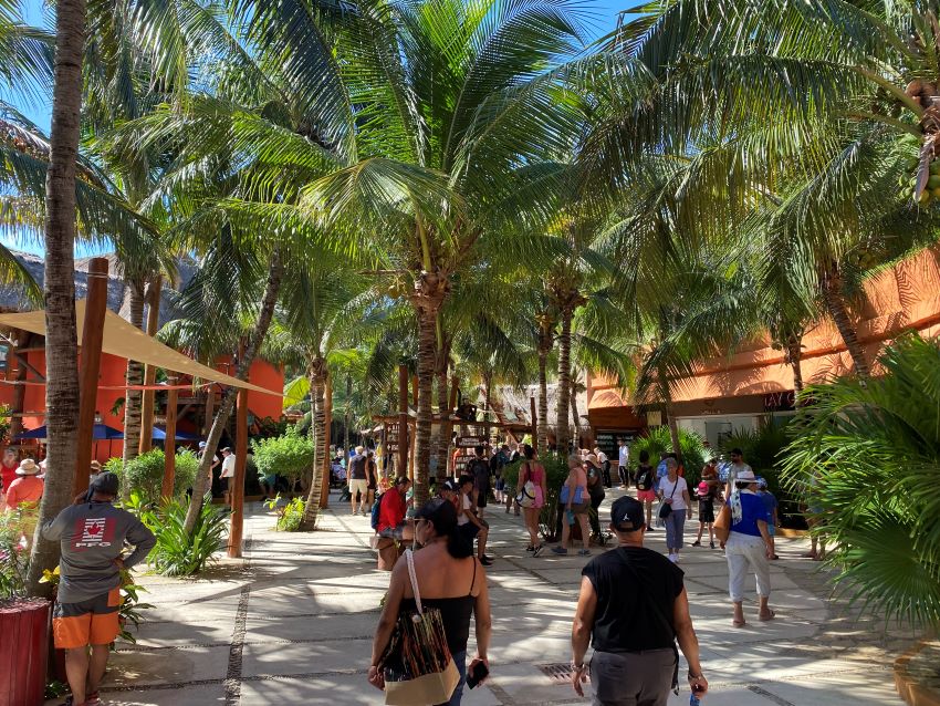 Main port area in Costa Maya