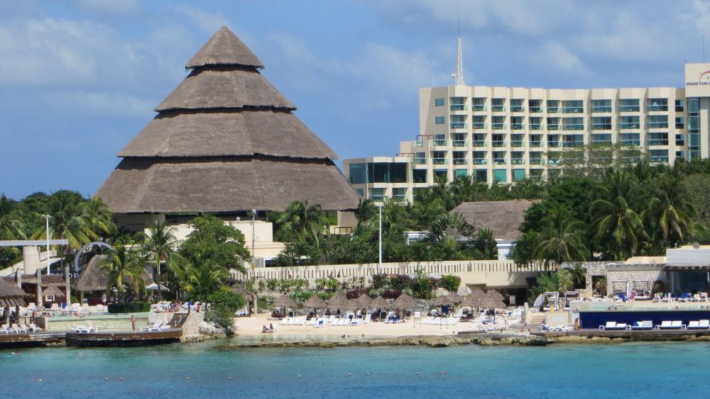 Hotel on the beach in Cozumel