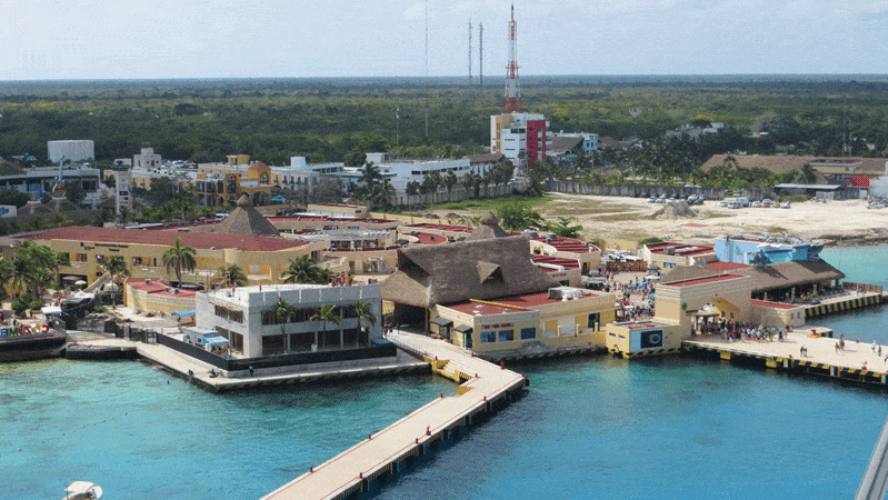 View of Cozumel from cruise ship