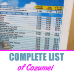 Complete List of Cozumel Taxi Rates