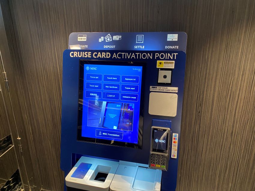 msc cruise card activation