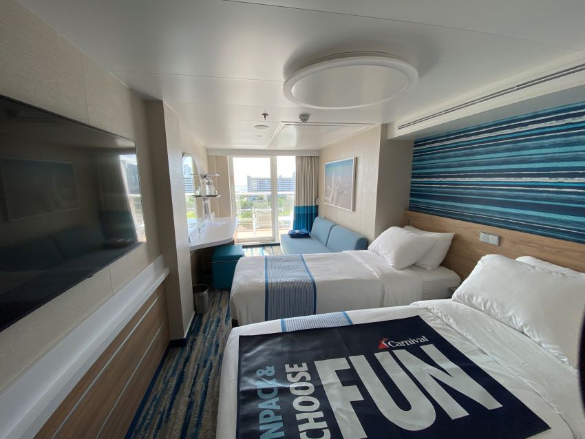 Balcony cabin on a cruise