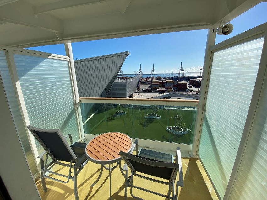 View of a cruise balcony