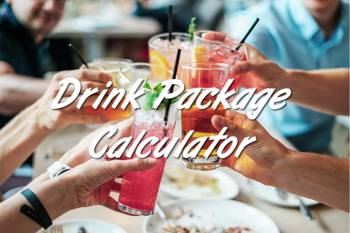 Cruise line drink package calculator