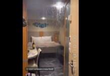 Must-See Viral Video Shows a Cruise Cabin Flooded With Water POURING From Ceiling