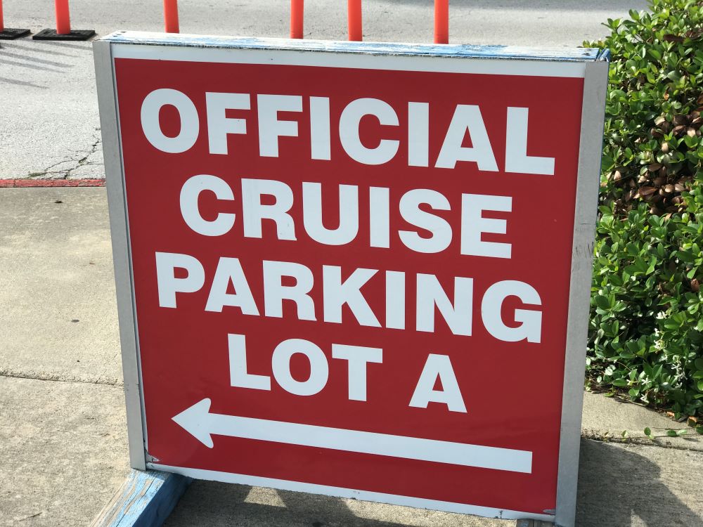 Cruise parking sign