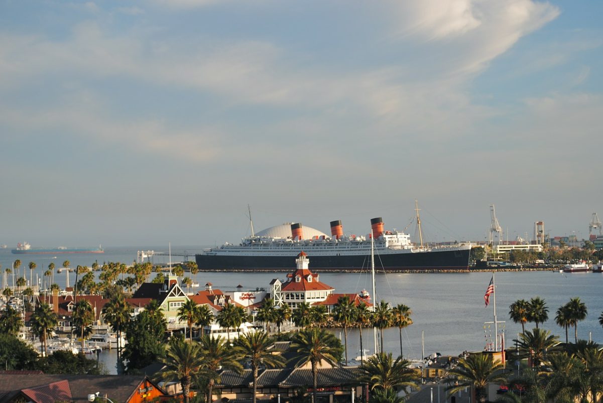View of the Long Beach cruise port