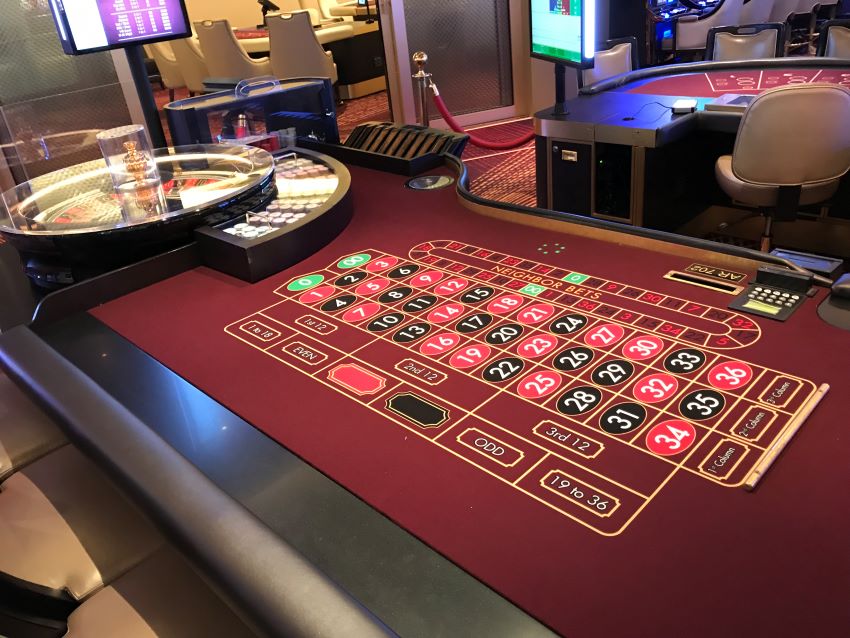 Roulette table on a cruise