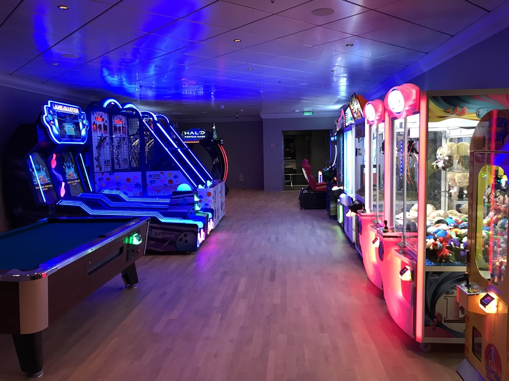 Arcade on a cruise ship