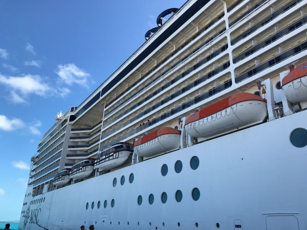 Cruise ship in port