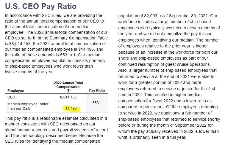 cruise ship salary comparison