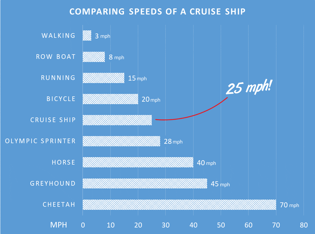 cruise ship average speed