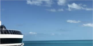 Should You Cancel Your Cruise Given the Crisis? Here’s What We Suggest, Depending on When You Sail View from a cruise ship of blue water